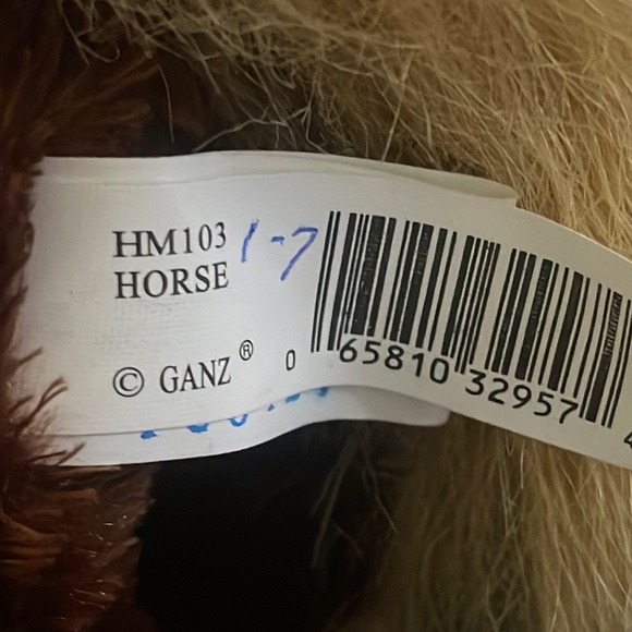WEBKINZ Ganz HORSE Retired HM103 hang & but Tag No Code plush stuffed animal - Picture 12 of 16
